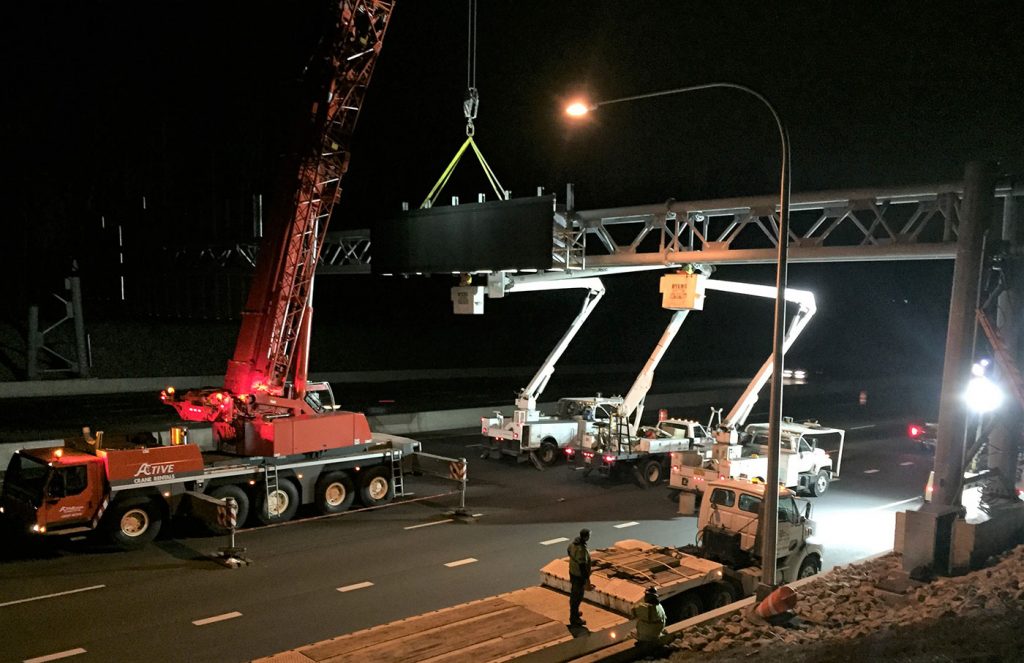 Crew Performing Utility Services on a Highway